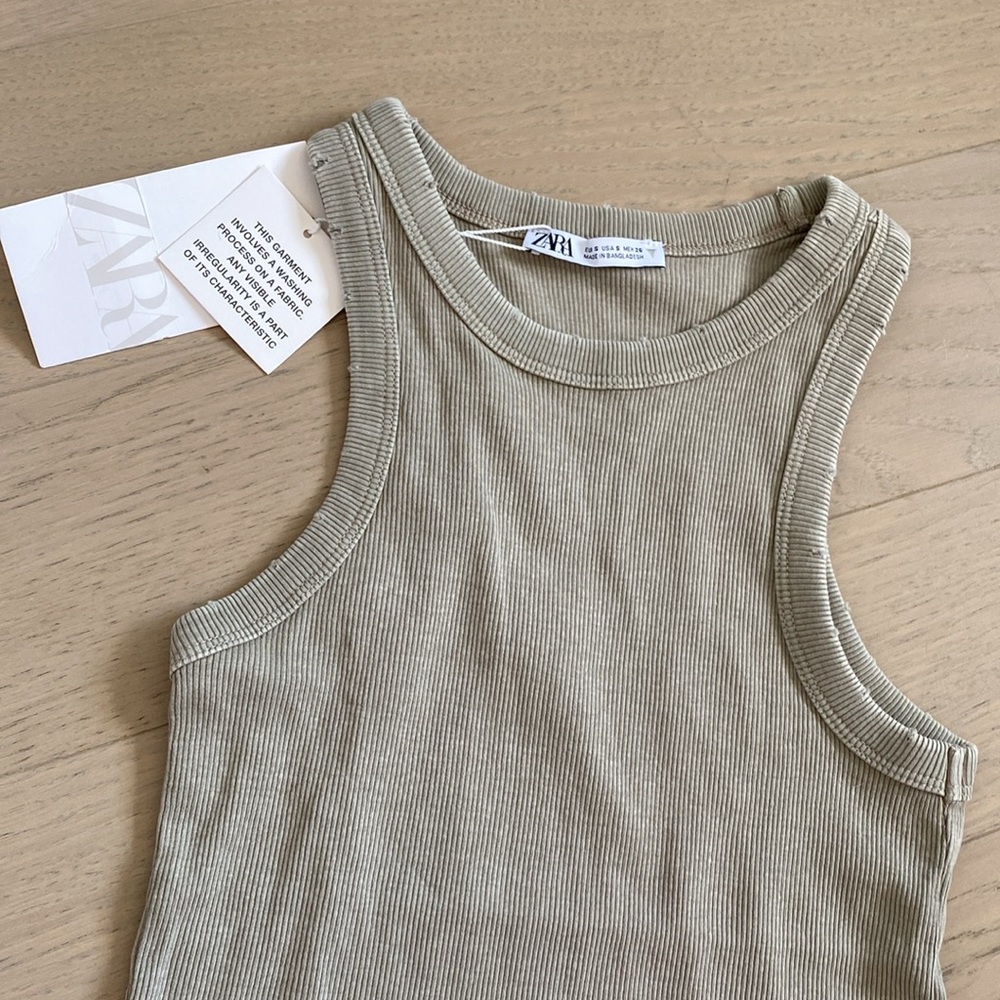 NWT Zara Ribbed Tank - Picture 2 of 3